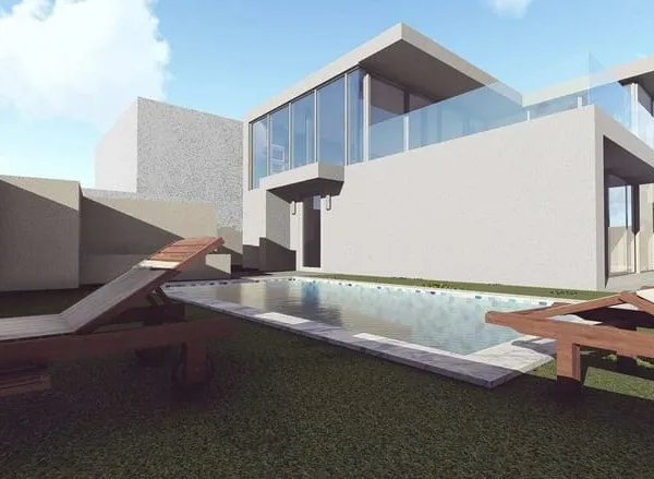 Maison haut de gamme en cours de construction