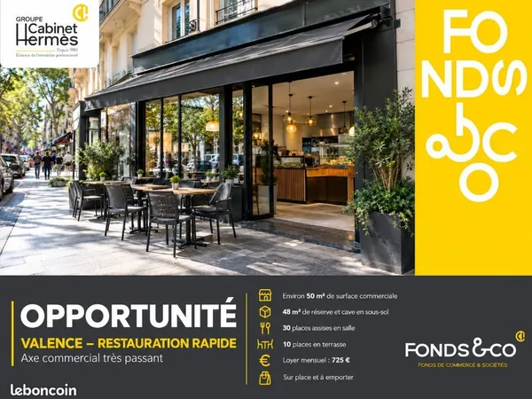 Fonds de commerce restaurant 98 m²