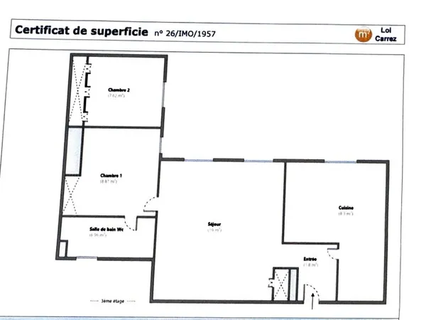 Vends Rue Saint Dominique Appartement 3 pièces de 52m² au calme