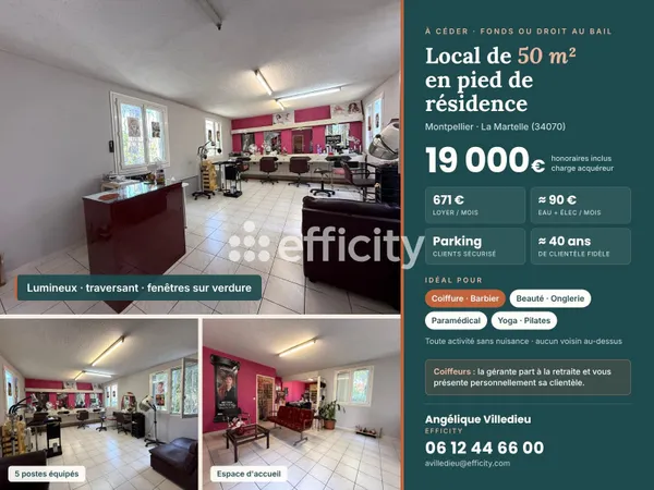 Fonds de commerce 50 m²