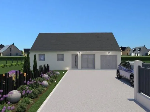 Terrain + Maison 3 chambres + Garage (ABF) à Outarville