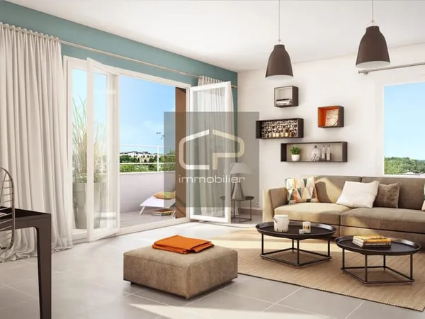 Maison mitoyenne neuve 103 m2 4 chambres Jardin, Les Ollière