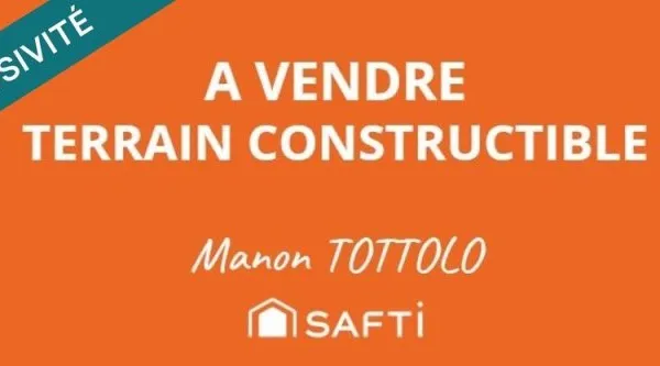 Terrain constructible 624 m² à vendre