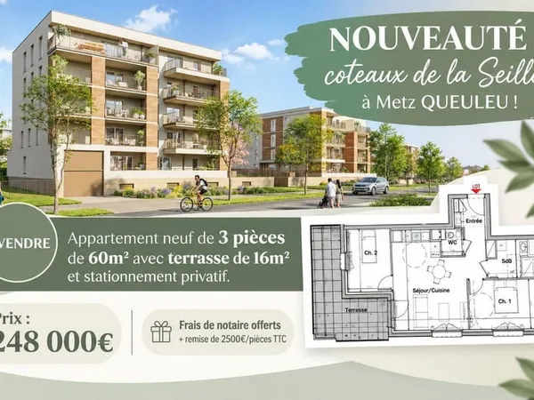 Appartement 3 pièces 60 m²