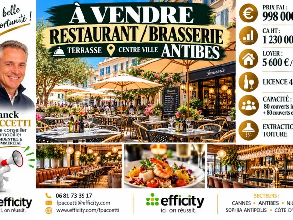 Fonds de commerce 280 m²