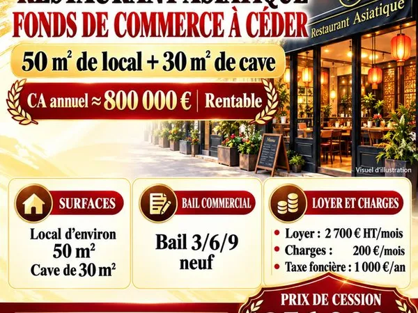 Restaurant 80 m² Paris