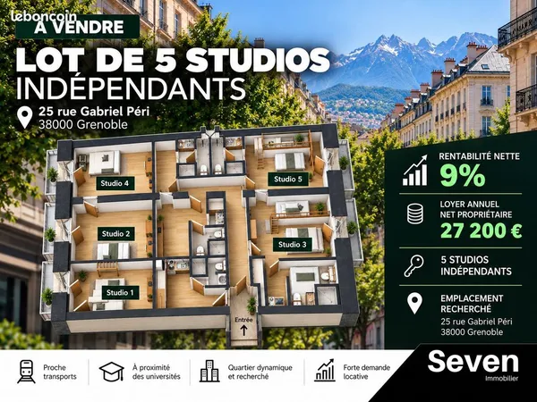 Studio 5 pièces 101 m²