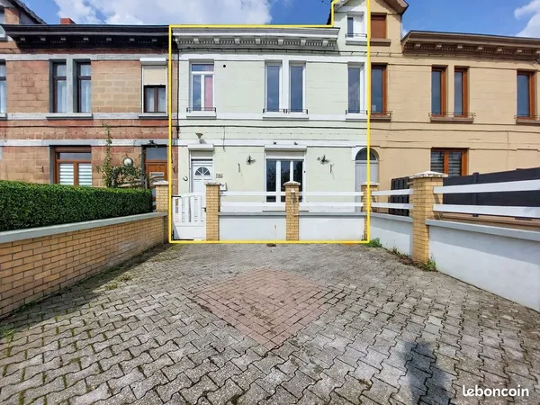 A vendre - Charmante maison mitoyenne à Jeumont, à deux pas de la frontière belge