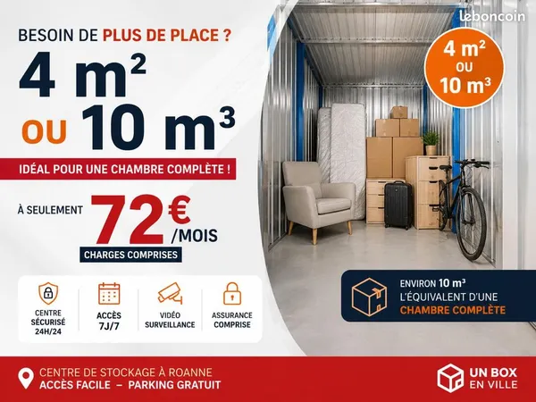 📦 BOX DE STOCKAGE À LOUER - NOMBREUSES SURFACES DISPONIBLES DE 1 À 20 m²