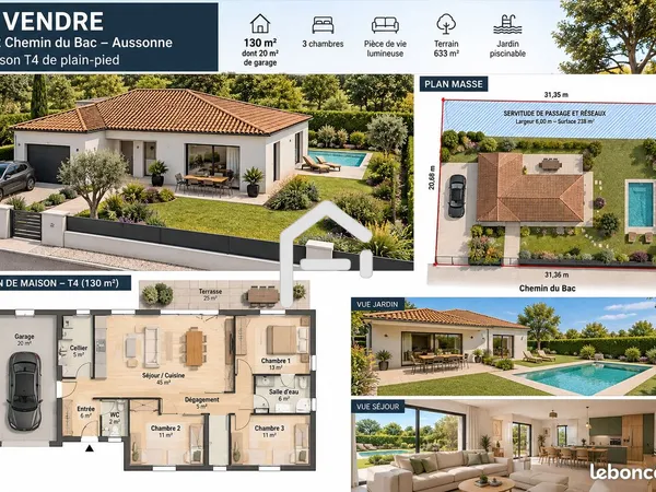 Terrain 361 m² AUSSONNE