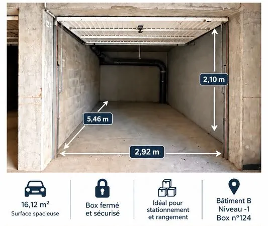 Garage / Box fermé 16,12 m² - Viry - secteur frontalier genevois