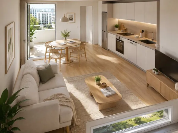 Coup de coeur : T3 neuf avec balcon dans résidence contemporaine