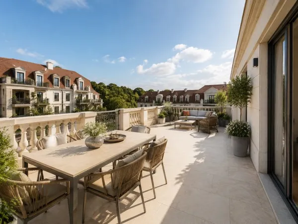 MAGNIFIQUE T5 NEUF  112 M2  BALCON 30 M2- TRAM 6 et 10