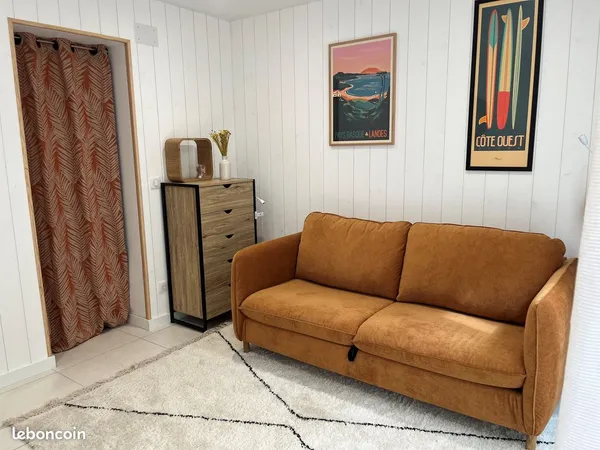 T1 bis meublé récent 20 m² - Anglet Montbrun - Central, calme, moderne et fonctionnel