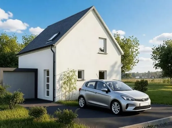 A Artzenheim sur un beau terrain au calme cette maison + terrrain de 421 m²