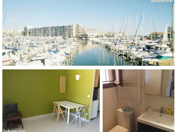 LE CHARME DE CARNON MEUBLÉ VUE PORT & MER + Balcon/Terrasse