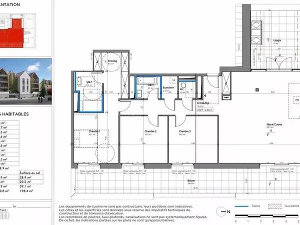 Appartement 4 pièces 139 m²