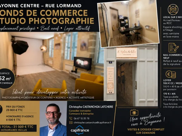 Commerce 2 pièces 57 m²