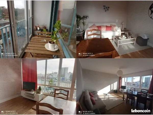 Appartement meublé (place de parking + cave + balcon)