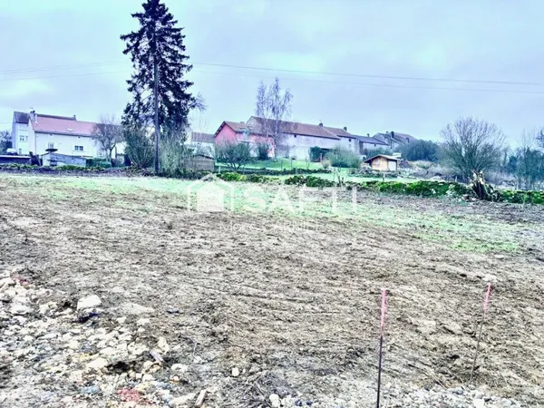 Terrain 736m2 env.viabilisé, au calme, vue sur champs