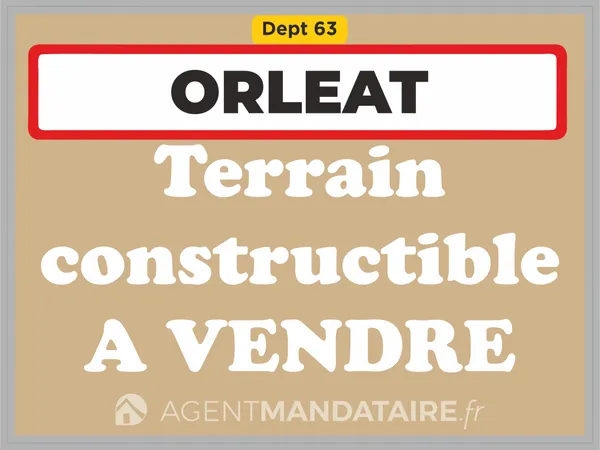 Terrain constructible 1 292 m² + grange 140 m² – Orléat