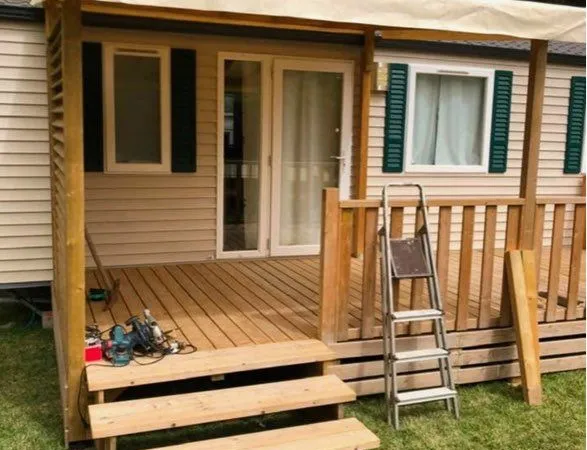 Mobilhome 3 chambres 4/6 personnes avec terrasse sur emplacement