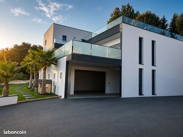 Villa contemporaine 220 m² - Piscine - Garage 8 voitures - Terrain paysagé