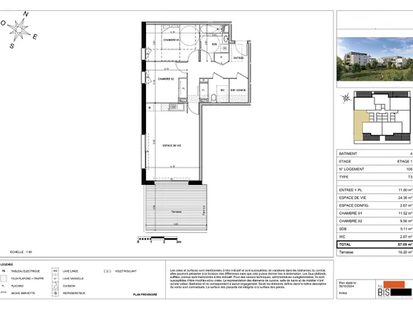 SCIEZ - Appartement T3 - 67.09m²