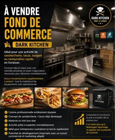 Fond de commerce sandwich tacos