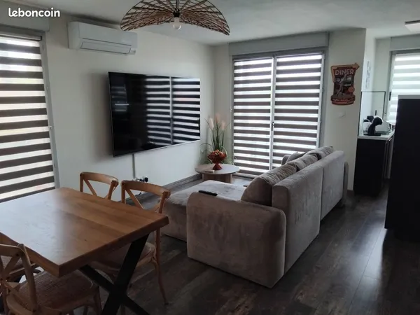Magnifique T2 41 m2 4 étage clim 2 terrasse