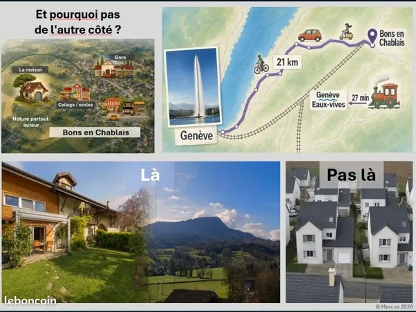 Maison de village 271m2 avec jardin - Bons en Chablais (74)