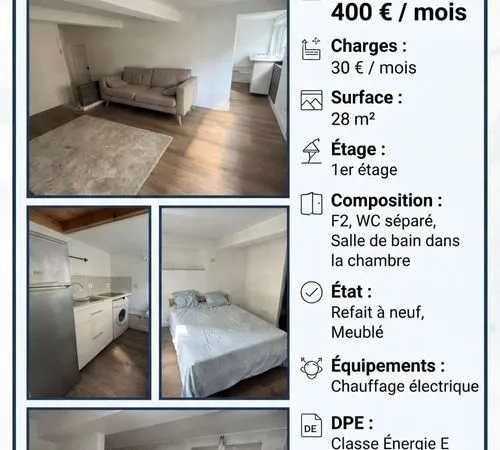 F2 meublé
