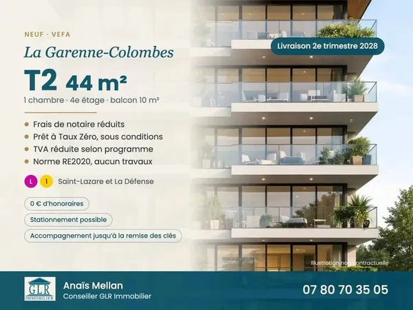 Appartement 2 pièces 44 m²