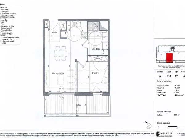 Appartement 2 pièces 48 m²