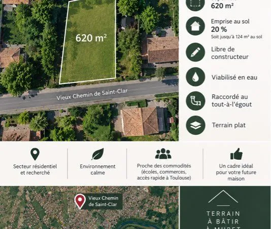 Terrain à bâtir viabilisé