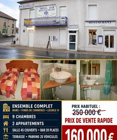 Vente hotel restaurant COUSSEY