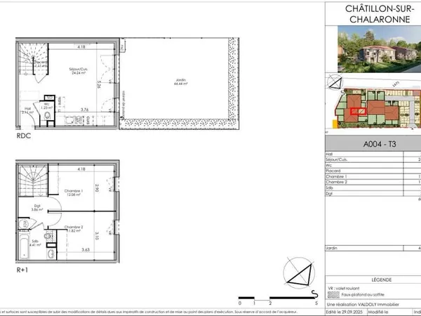 Programme neuf à vendre Châtillon Sur Chalaronne - LOT A004