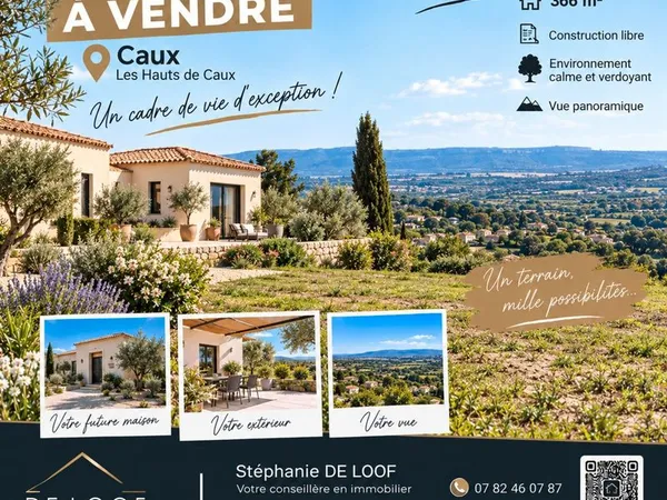 Terrain 366 m² Caux