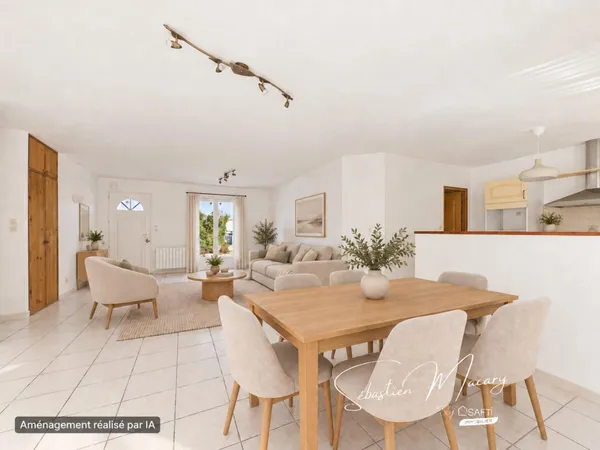 Maison de plain-pied - 4 chambres - Terrain 1 220 m²