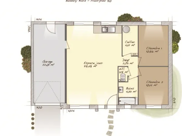 Maison neuve 4 pièces 70 m²
