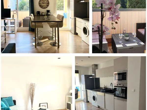 Location meublée à l'année - 2 pièces 47 m² avec terrasse et parking - Vallauris