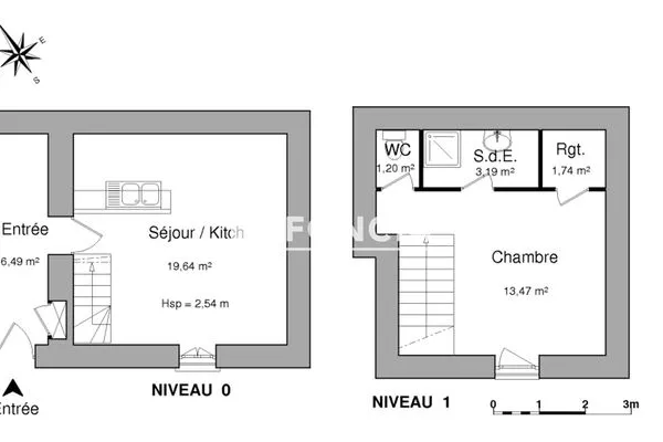 Maison 2 pièces 46 m²
