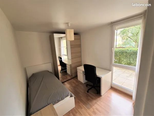 Chambres meublées dans appt 75m² avec terrasse