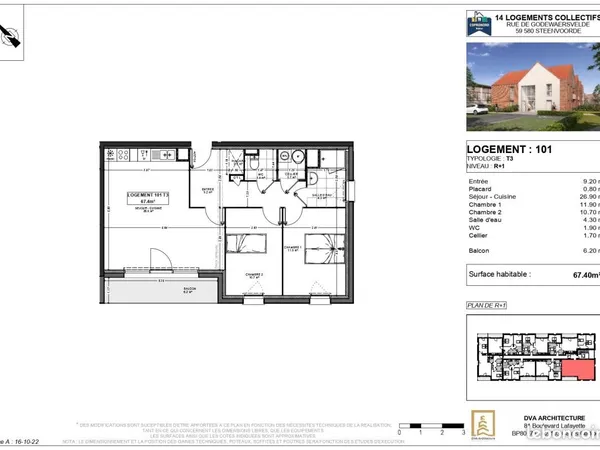 Appartement 3 pièces 68 m²