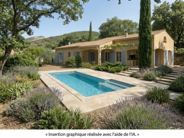LOURMARIN - MAISON PROVENÇALE DE 117 M² ET STUDIO INDÉPENDANT DE 32 M² SUR TERRAIN DE 5 000 M²