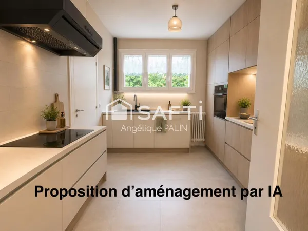 Appartement lumineux avec balcon et garage.