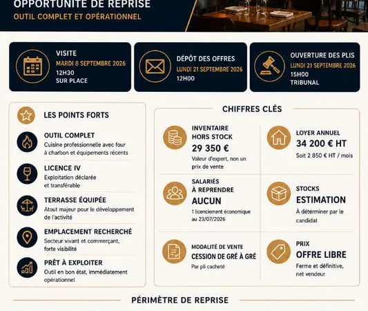 Fonds de commerce, restaurant PARIS