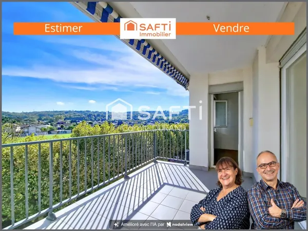 T4 100 m², dernier étage, balcon plein sud