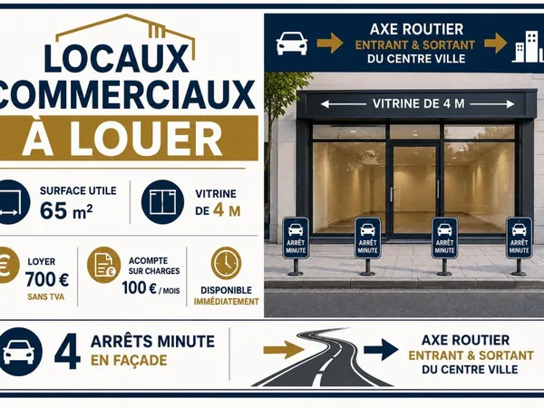 Local à louer - Emplacement stratégique à proximité de la Place Napoléon