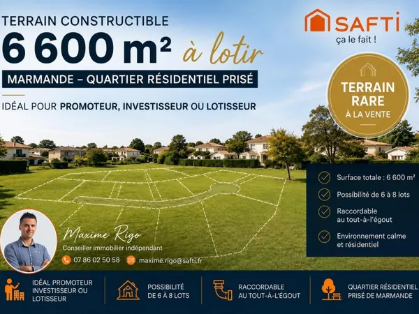 Terrain en individuel 6598 m²